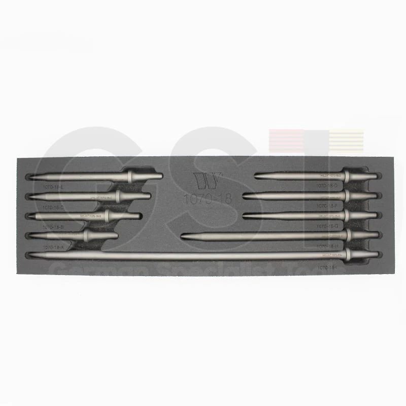 Vibration Hammer Tapered Punch Adaptors, 9-Piece 3 Vibration Hammer Tapered Punch Adaptors, 9-Piece