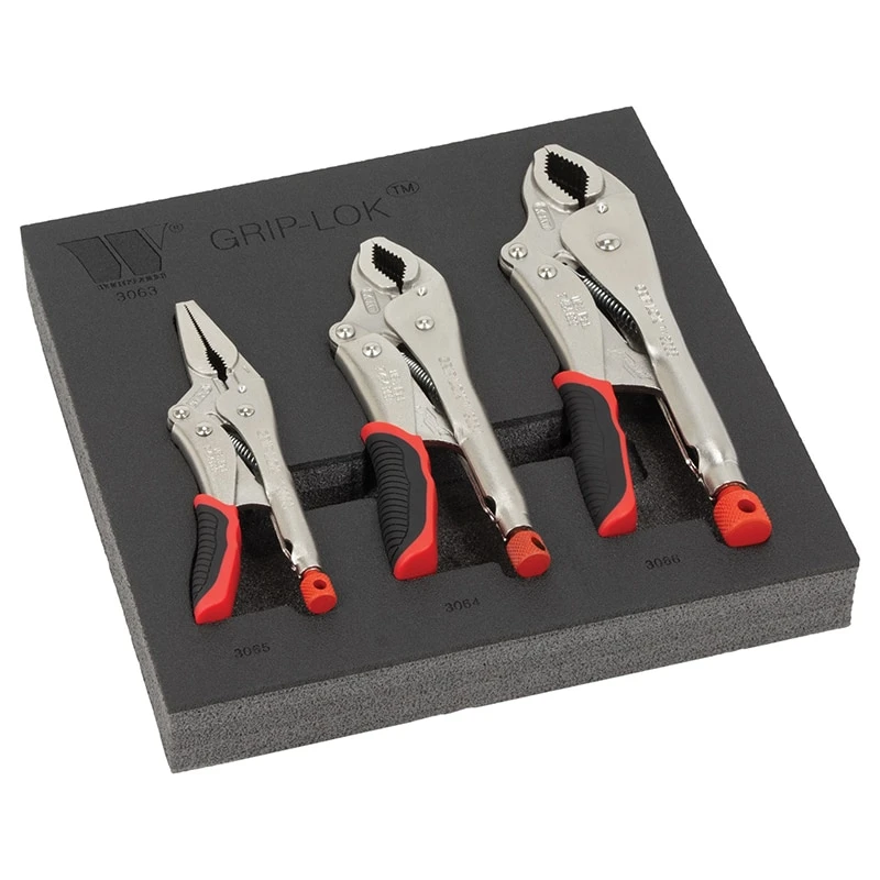 3-Piece Grip-Lok™ Locking Plier Set 3 3-Piece Grip-Lok™ Locking Plier Set