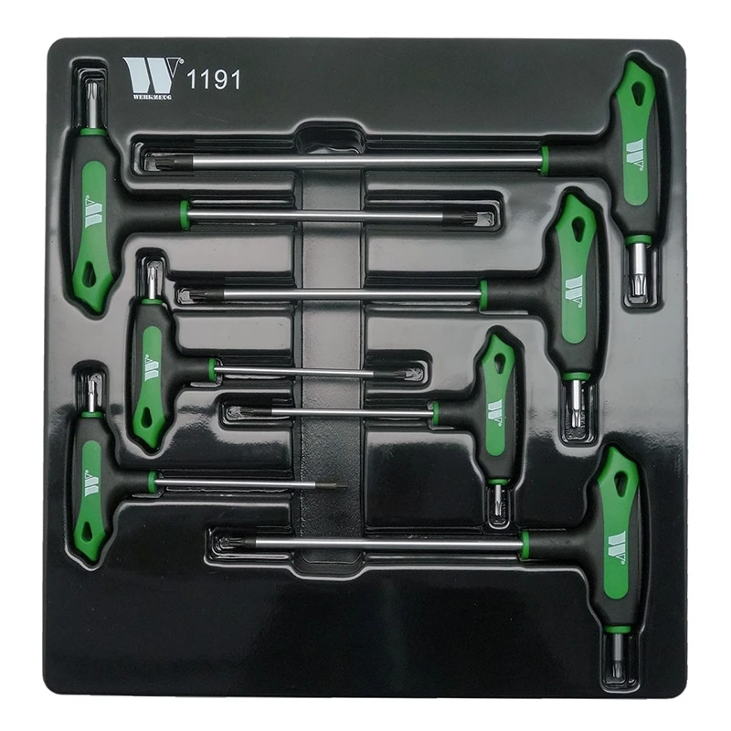 7-Piece L-Handle Tamper Torx & Torx Set T10-T40 S2 3 7-Piece L-Handle Tamper Torx & Torx Set T10-T40 S2