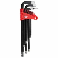 9-Piece Extra Long L-Type Key Set, Ball Hex H1.5-H10