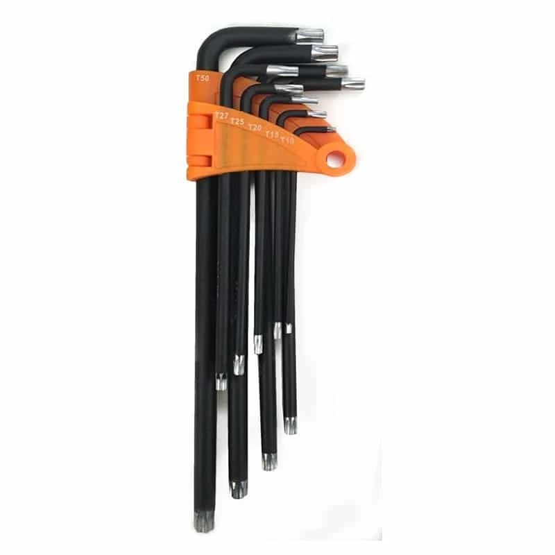9-Piece Extra Long L-Type Key Set, T-Star T10-T50 3 9-Piece Extra Long L-Type Key Set, T-Star T10-T50