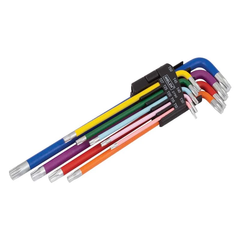 9-Piece Extra Long Torx Wrench Set T10-T50 (Rainbow Series) 3 9-Piece Extra Long Torx Wrench Set T10-T50 (Rainbow Series)