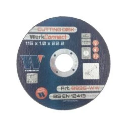 Cutting Disk For Stainless Steel 115 X 1.0 X 2.2mm (4 1/2” Inch) WerkConnect™ (400 Per Box)