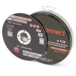 Cutting Disk For Stainless Steel 115 X 1.0 X 2.2mm (4 1/2”) WerkConnect™ 10-Pieces