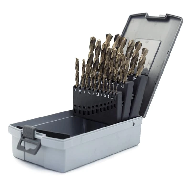 Drill Bit Set; Fully Ground; Cobalt, 25-Piece Set 3 Drill Bit Set; Fully Ground; Cobalt, 25-Piece Set
