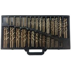 Drill Bit Set; Fully Ground HSS, Titanium Coated; 230-Piece Set