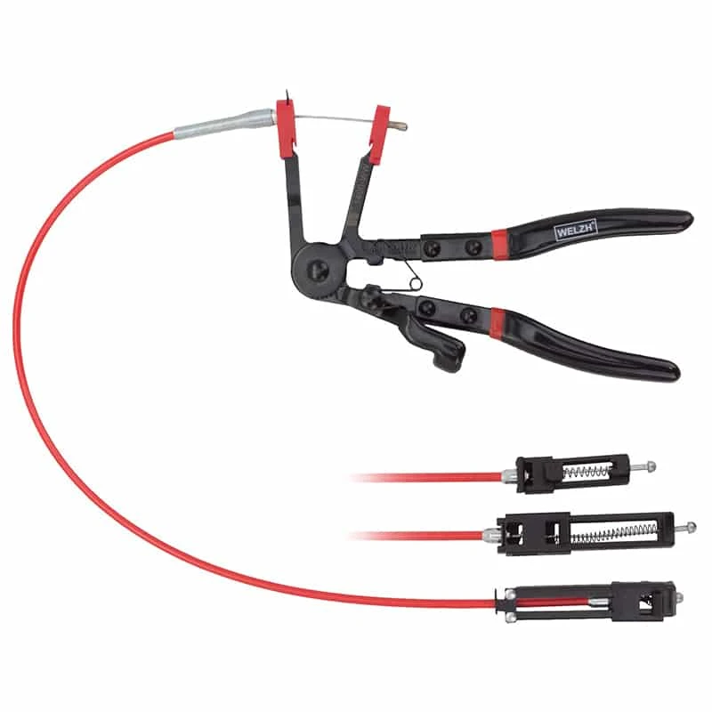 Hose Clip Pliers; Long Reach, Interchangeable Heads 3 Hose Clip Pliers; Long Reach, Interchangeable Heads