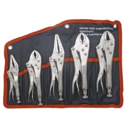 Locking Grip Plier Set; 5-Piece
