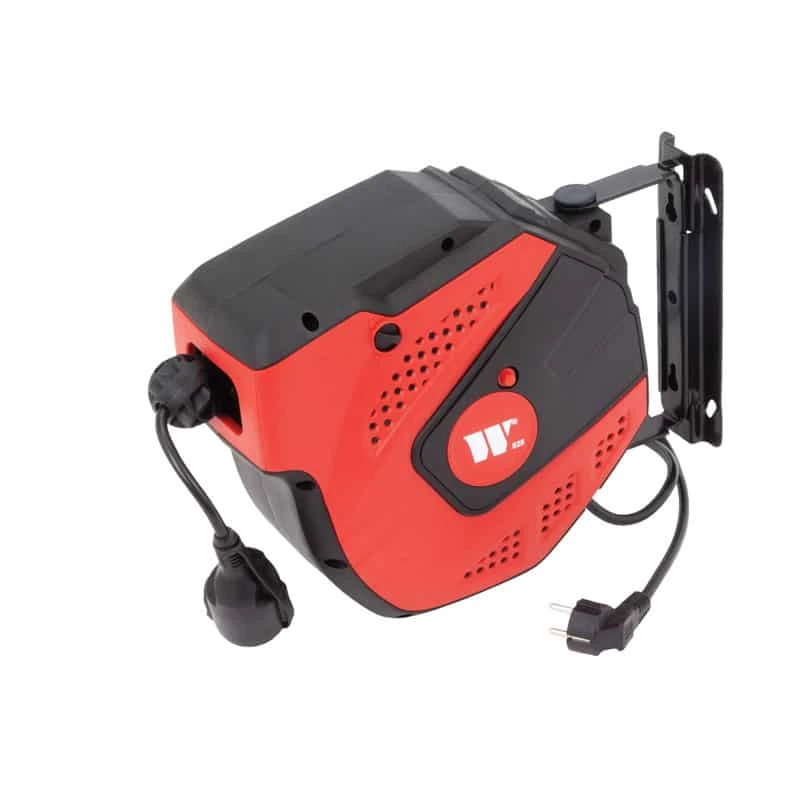 Retractable Power Cable Reel 15m For Electrical Tools EU Fittings 3 Retractable Power Cable Reel 15m For Electrical Tools EU Fittings