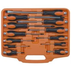 Screwdriver Set; Go-Through, Orange, 12-Piece
