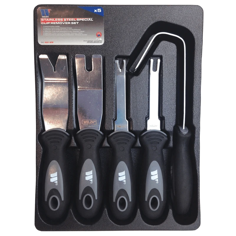 Trim Removal Set; Stainless Steel, 5pcs 3 Trim Removal Set; Stainless Steel, 5pcs