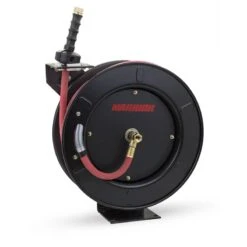 Warrior™ Premium Retractable Rubber Air Hose Reel; 1/2” X 15m