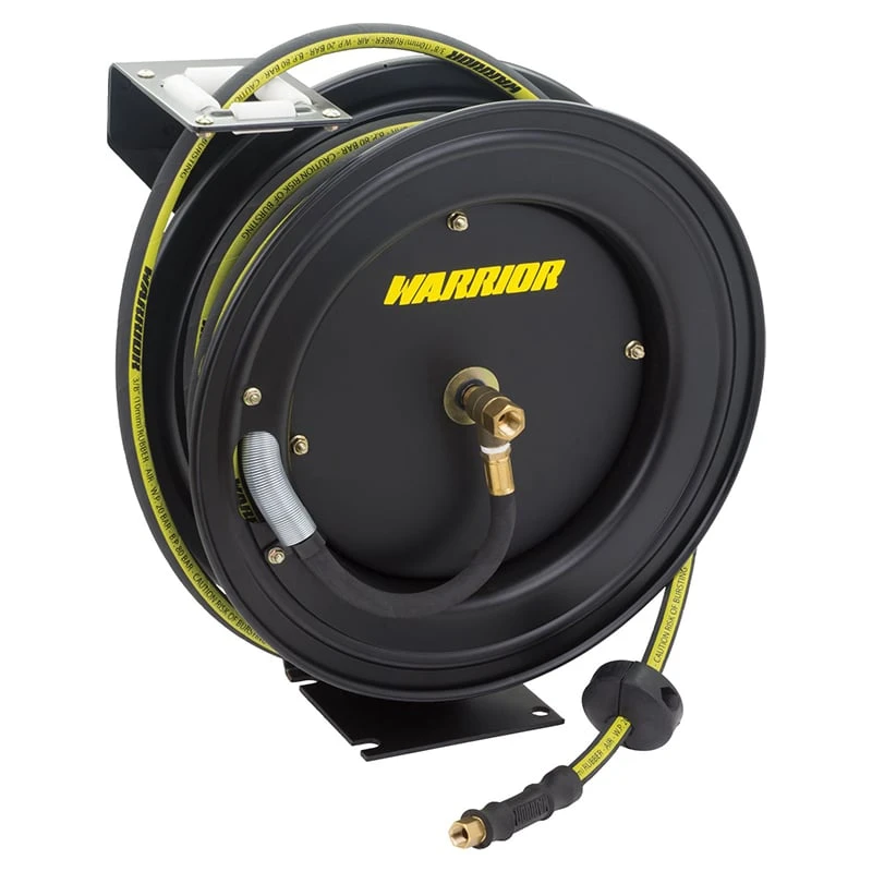 Warrior™ Premium Retractable Rubber Air Hose Reel; 3/8” X 15m (High Visibility) 3 Warrior™ Premium Retractable Rubber Air Hose Reel; 3/8” X 15m (High Visibility)