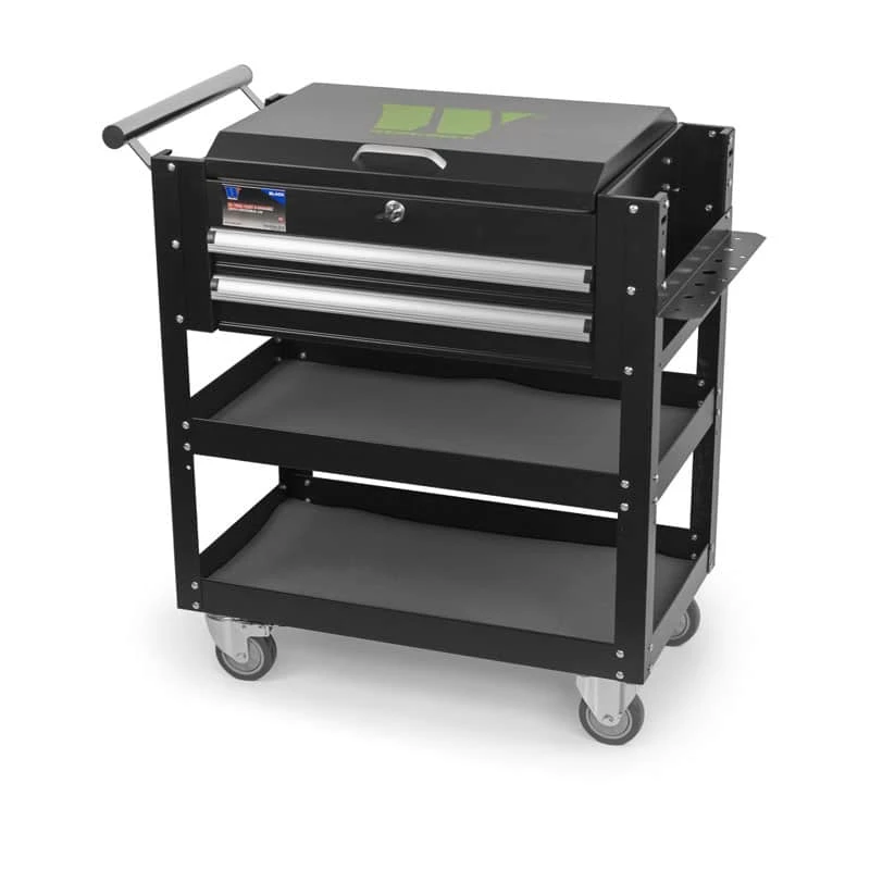 XL Tool Cart 3-Drawers With Lockable Lid (Black) 3 XL Tool Cart 3-Drawers With Lockable Lid (Black)