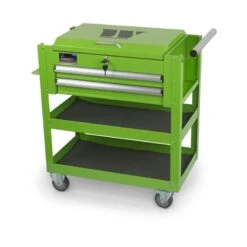 XL Tool Cart 3-Drawers With Lockable Lid (Green)